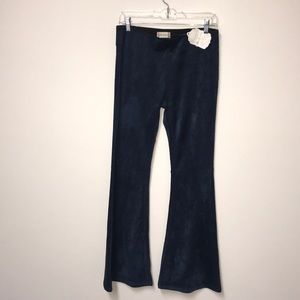 NEVER WORN Blue Velvet Flare Pants